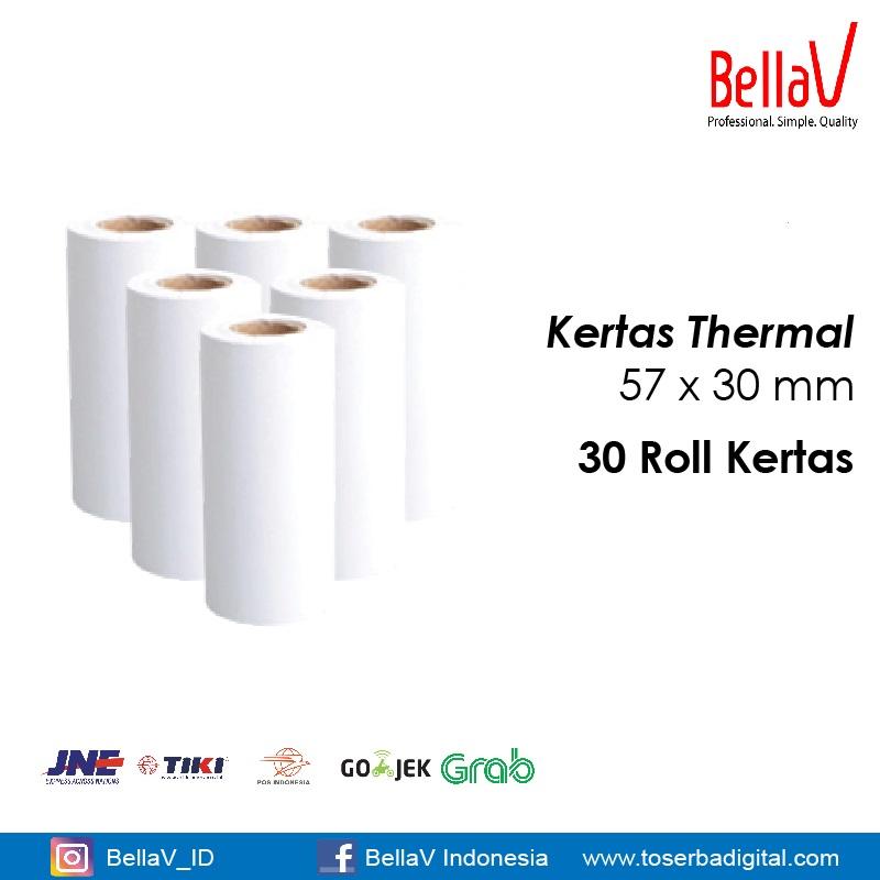 Kertas Thermal Printer Ukuran 57 x 30 (30 Roll)