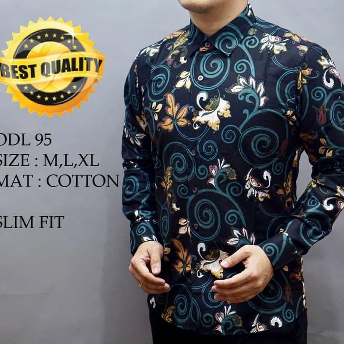 BAJU KEMEJA BATIK PRIA SLIM FIT MODERN MEWAH SLIMFIT LB104