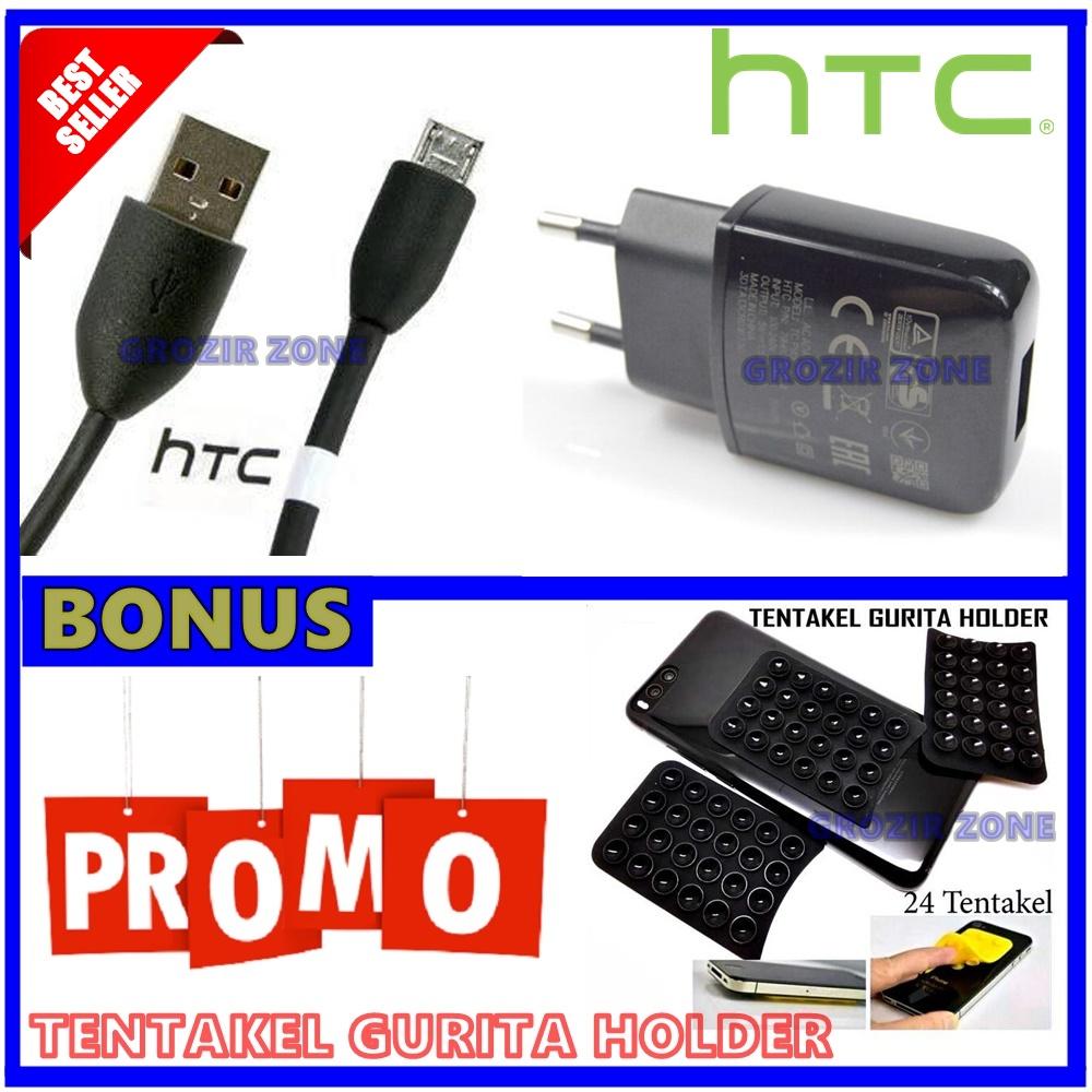 HTC Travel Charger HTC 1,5A Micro USB For P900 - EU Hitam - Original 100% Gratis Holder Gurita ( Grozir Zone )