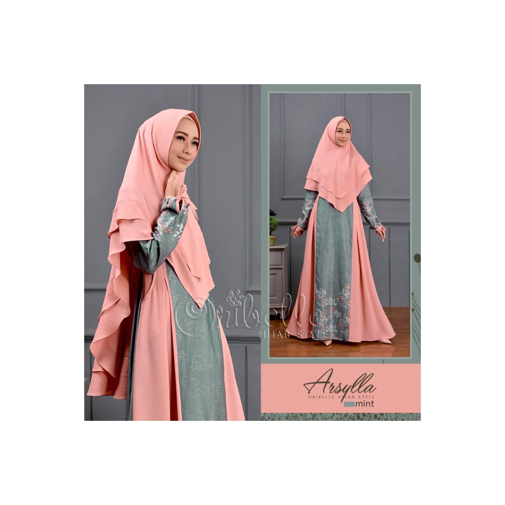 Gamis Syari Arsylla Mint Original Oribelle
