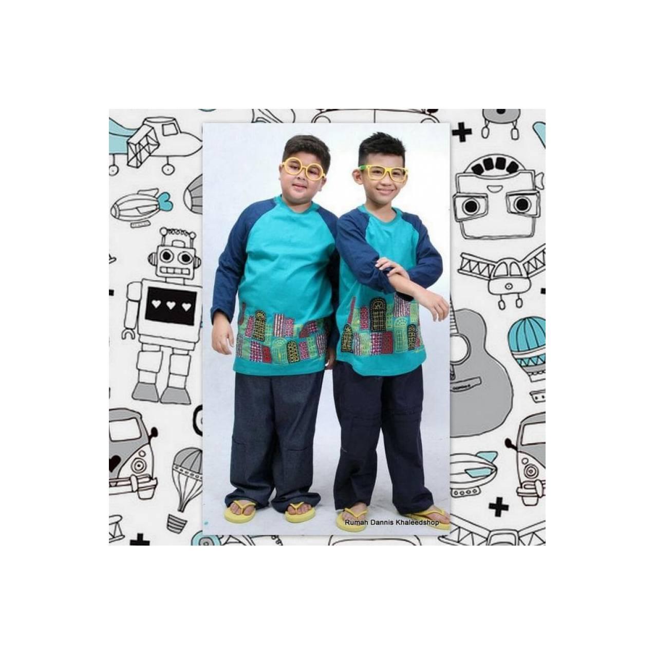 Promo Manis -- Baju Muslim Anak Dannis D'Lucky Doors Size 8 - L8J97