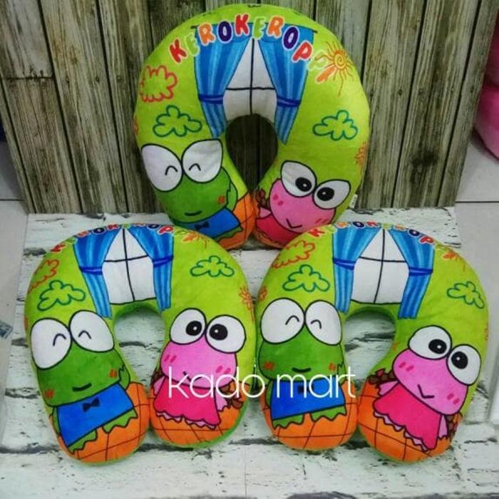 Hemat 15%!! Boneka Bantal Leher Karakter Keropi Keroppi - ready stock