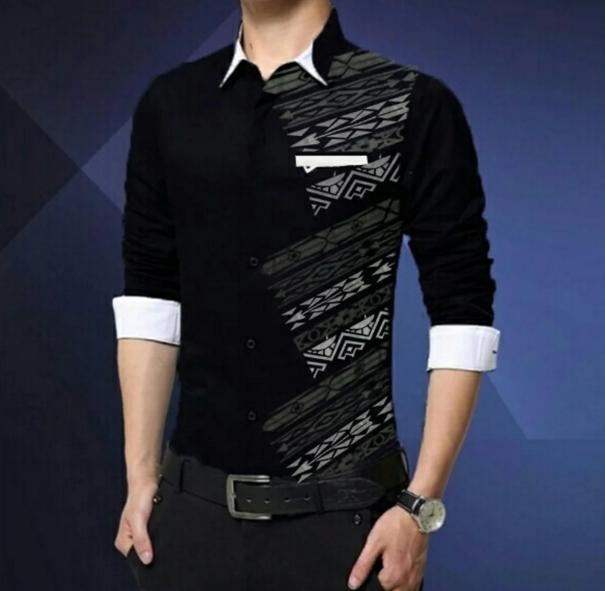Z Kem Vicky Kemeja Lengan Panjang Pria Model Terbaru Bagus Harga Murah Keren Dengan Kombinasi Batik Terlaris Slim Fit