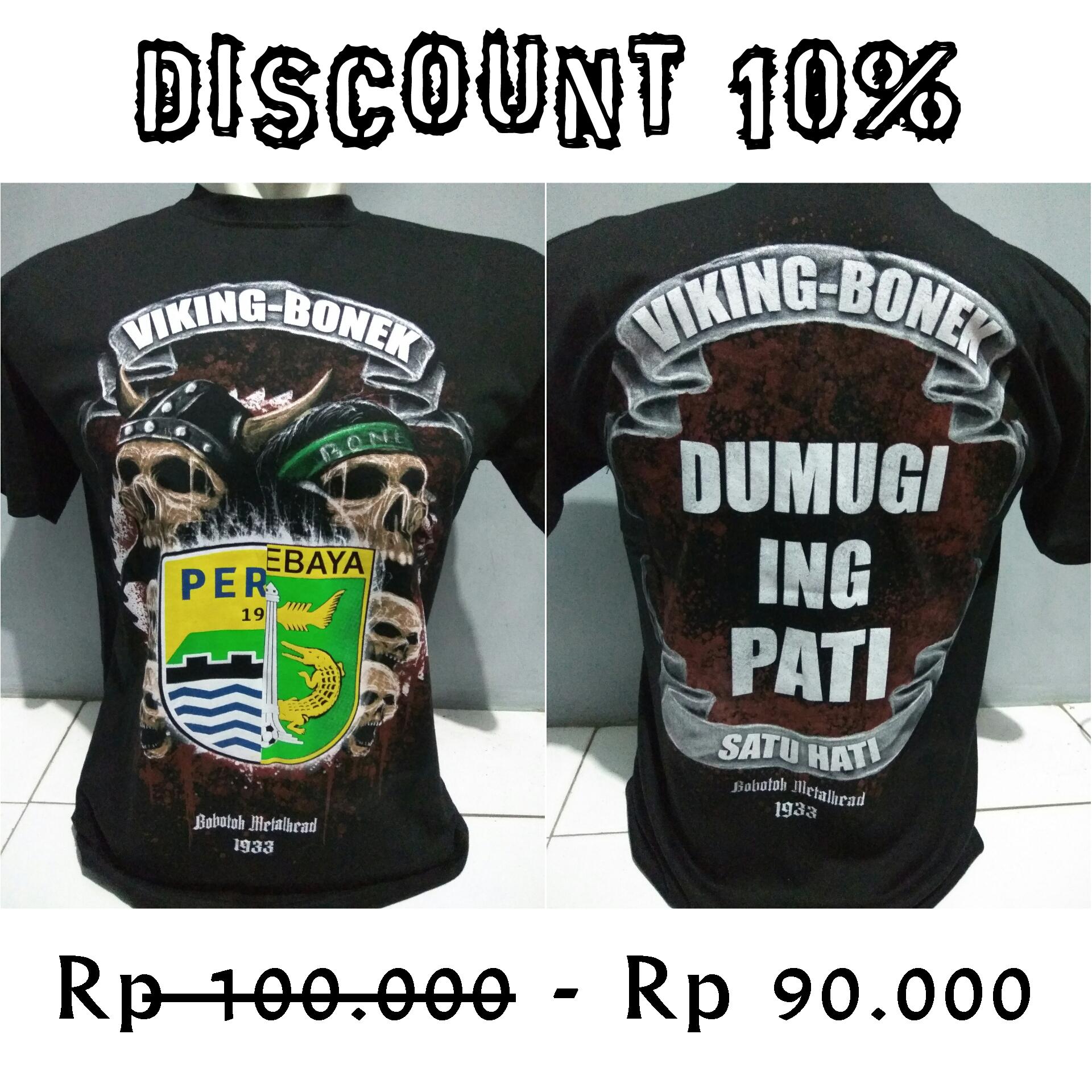 DISKON Kaos bola persib bandung baju persebaya surabaya tshirt metal ORIGINAL bobotoh metalhead - viking bonek satu hati