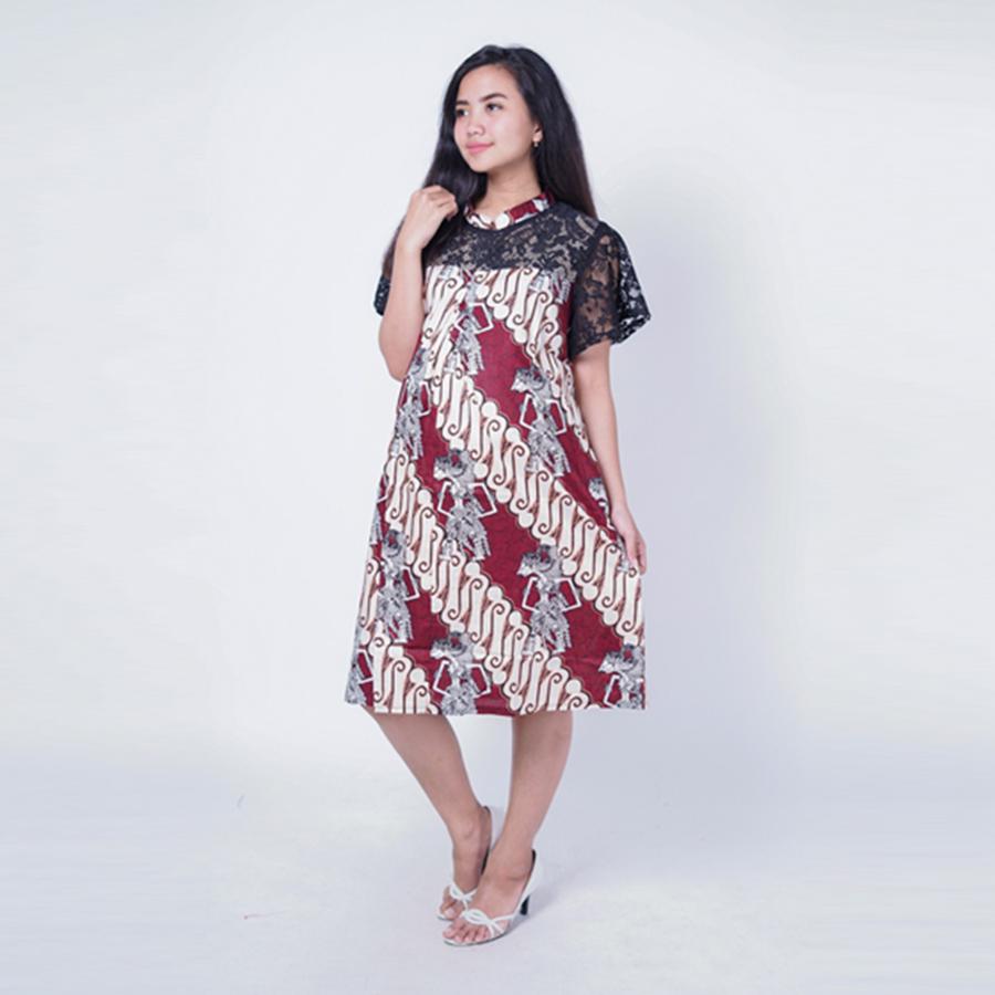 Ini Harga Batik Gamis Kombinasi Brokat 2018 2019 Batik Indonesia