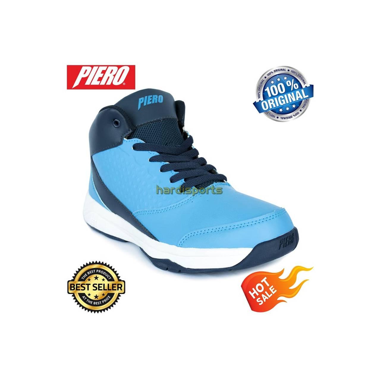 Sepatu Basket Pria Piero Zagato P60141 - Blue White - Biru, 41