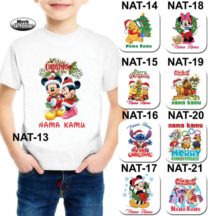 Baju Kaos Anak Tema NATAL CHARACTER SK-FASHION bisa cetak nama