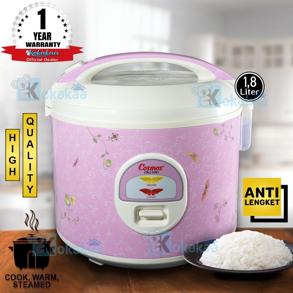 Cosmos Rice Cooker 3in1 CRJ-3301 Penanak Nasi Otomatis 1.8 Liter Serbaguna