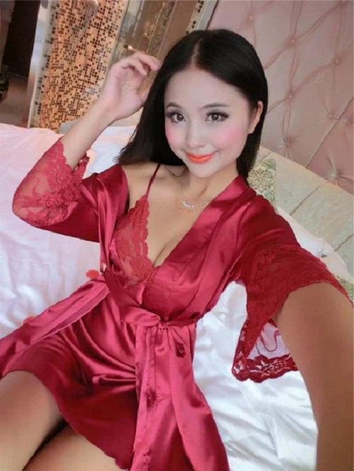 Kimono Wanita Baju Tidur Elegan Bajutidur Satin Lace Sleepwear 8638