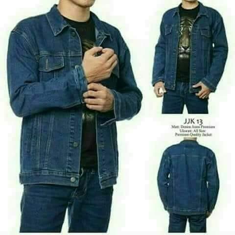 Jaket Jeans Levis Pria Bioblitz Premium - Biru Dongker