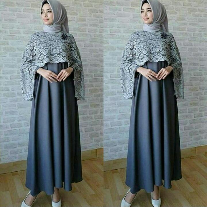 baju gamis cape murah ISKA CAPE dress muslimah bandung