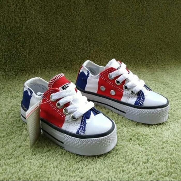 DISKON Sepatu Sneakers Anak Converse Motif Lucu Perekat Tali Tinggi TERMURAH