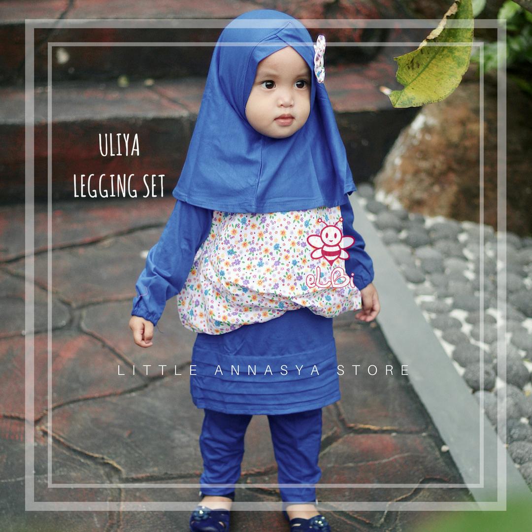 eLBi - Baju Muslim Anak Perempuan / Baju Muslim Balita Perempuan / Gamis Anak / Baju Muslim Anak / Baju Muslim Bayi Perempuan / Baju Pesta Anak Muslim / Uliya Series