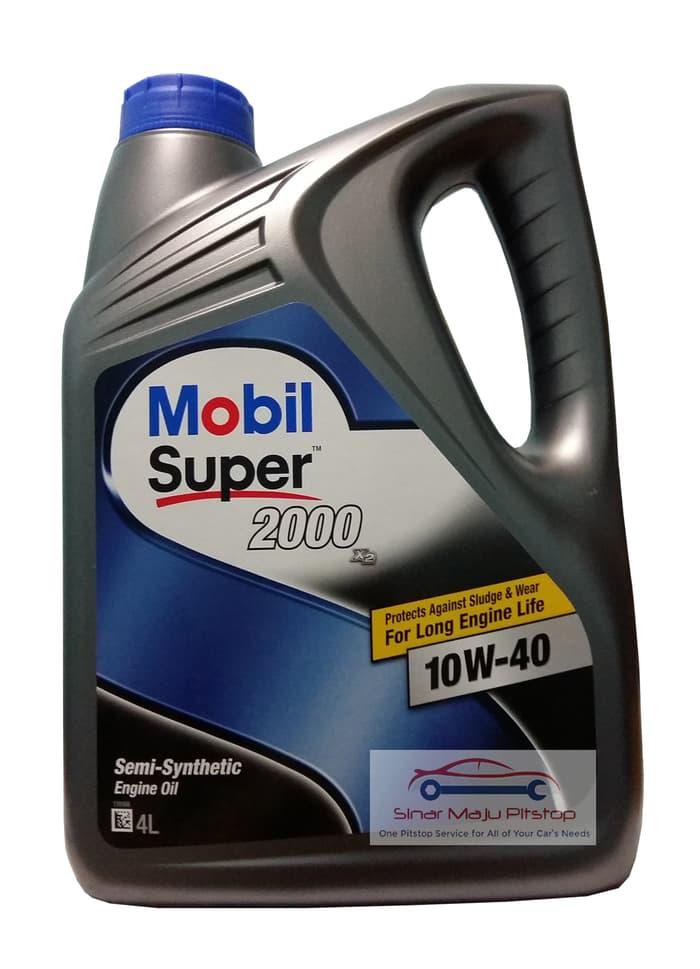 Pelumas Mesin Oli Mesin MOBIL SUPER 2000 X2 10W-40 Syn API SN ORIGINAL