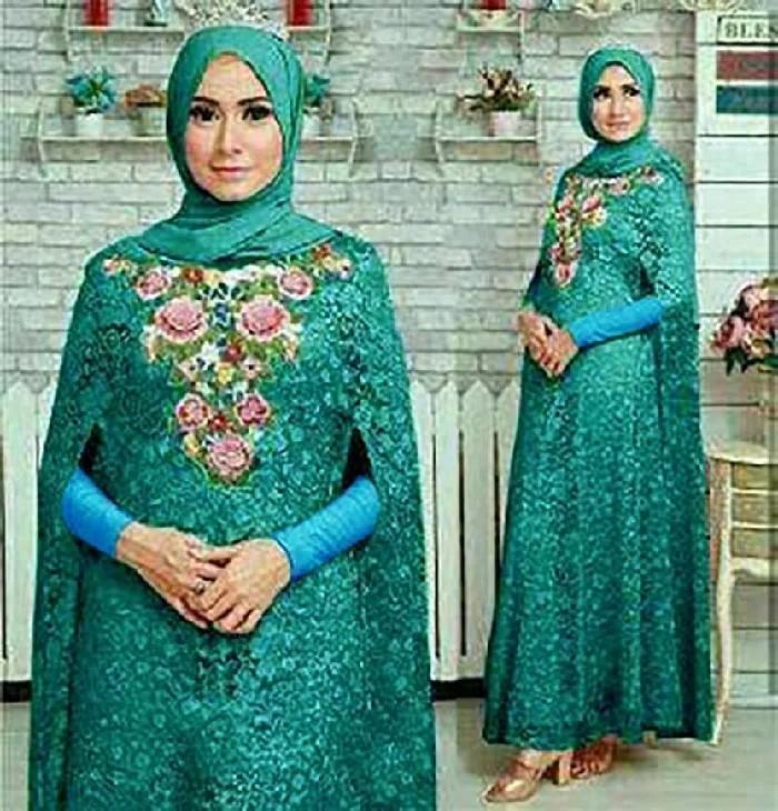 mewah kaftan syahrini gamis nagita brukat pesta xl jumbo bigsize/ baju pesta yang elegan/baju motif cantik/ sangat cocok semua kalangan/tampil mewah dan elegan/modis