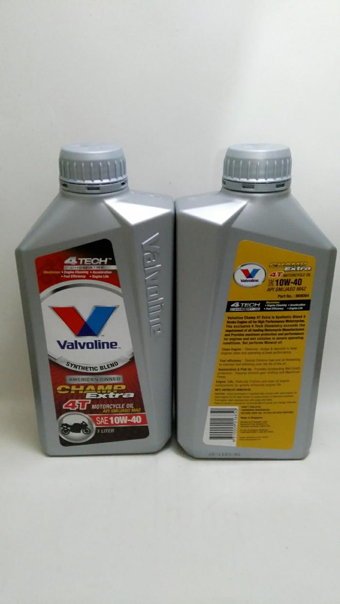 OLI VALVOLINE CHAMP 4T EDISI TERBARU KEMASAN 1LITER / AKSESORIS MOBIL DAN MOTOR / MOBIL / VARIASI MOBIL / BERKUALITAS / VARIASI MOTOR / OTO-A3717