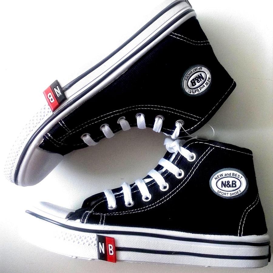 Sepatu Anak Sekolah Hitam New Basket