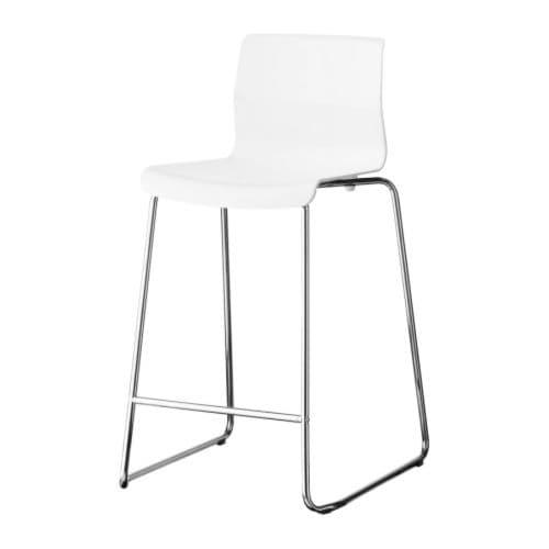 PROMO!! IKEA GLENN Kursi bar, putih, dilapisi krom, 66 cm MURAH / BUBBLE 3 LAPIS / ORIGINAL / IKEA ORIGINAL
