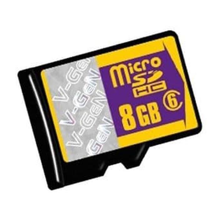 Micro SD VGEN 8 GB TURBO Class 10 | microSD HC V-Gen 8GB Class10
