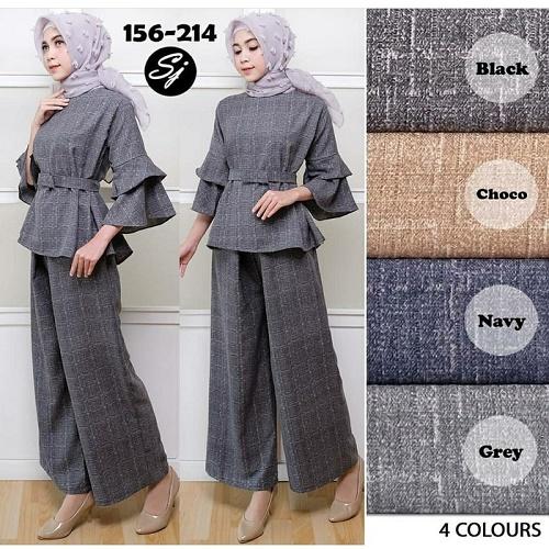 Blouse dan Setelan Kulot Polos Wanita Muslim 156 - 214