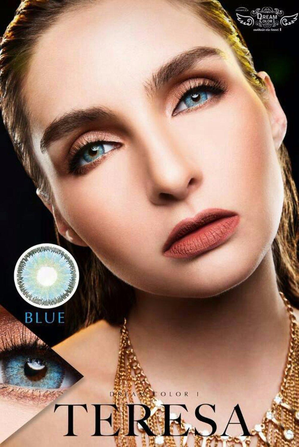 Softlens Teresa ORIGINAL / Soflens Teresa By Sweety Blue - Biru + Free Lenscase