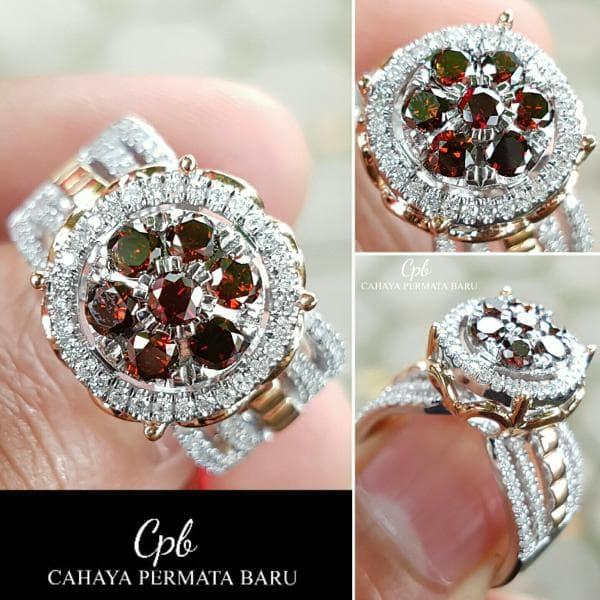 Cincin Emas Berlian 10.30 Gram / 1.03 Carat Kadar 40