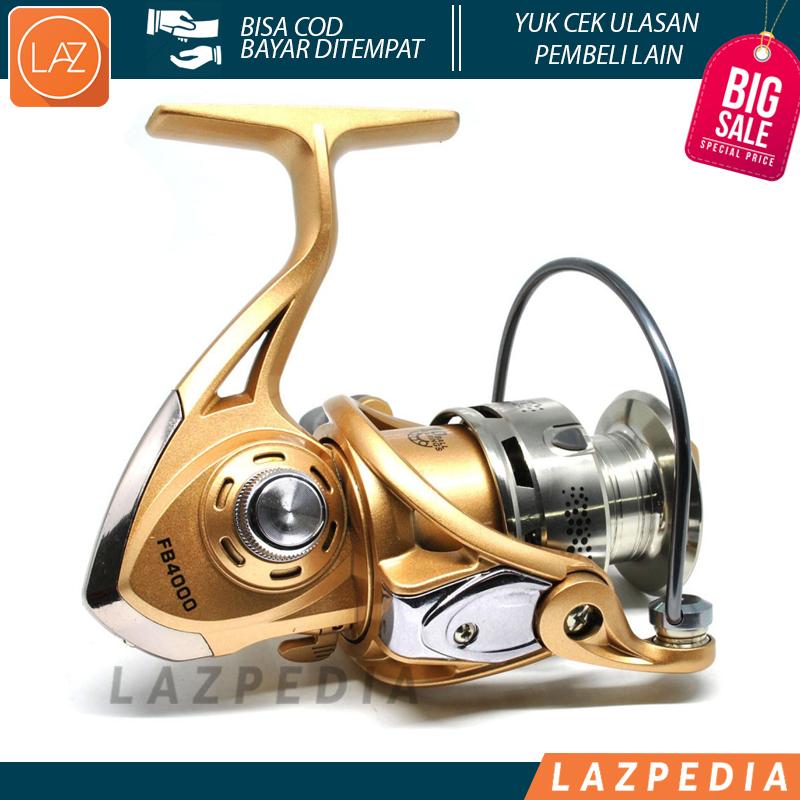 Laz COD - Fanshun Gulungan Pancing FB4000 Fishing Spinning Reel 10 Ball Bearing / FB4000 Fishing Reel Ini Dapat Menahan Tarikan Dari Para Pedator Yang Ada di Dalam Air, Cocok Untuk Melengkapi Alat Pancing / Gold - Lazpedia A235