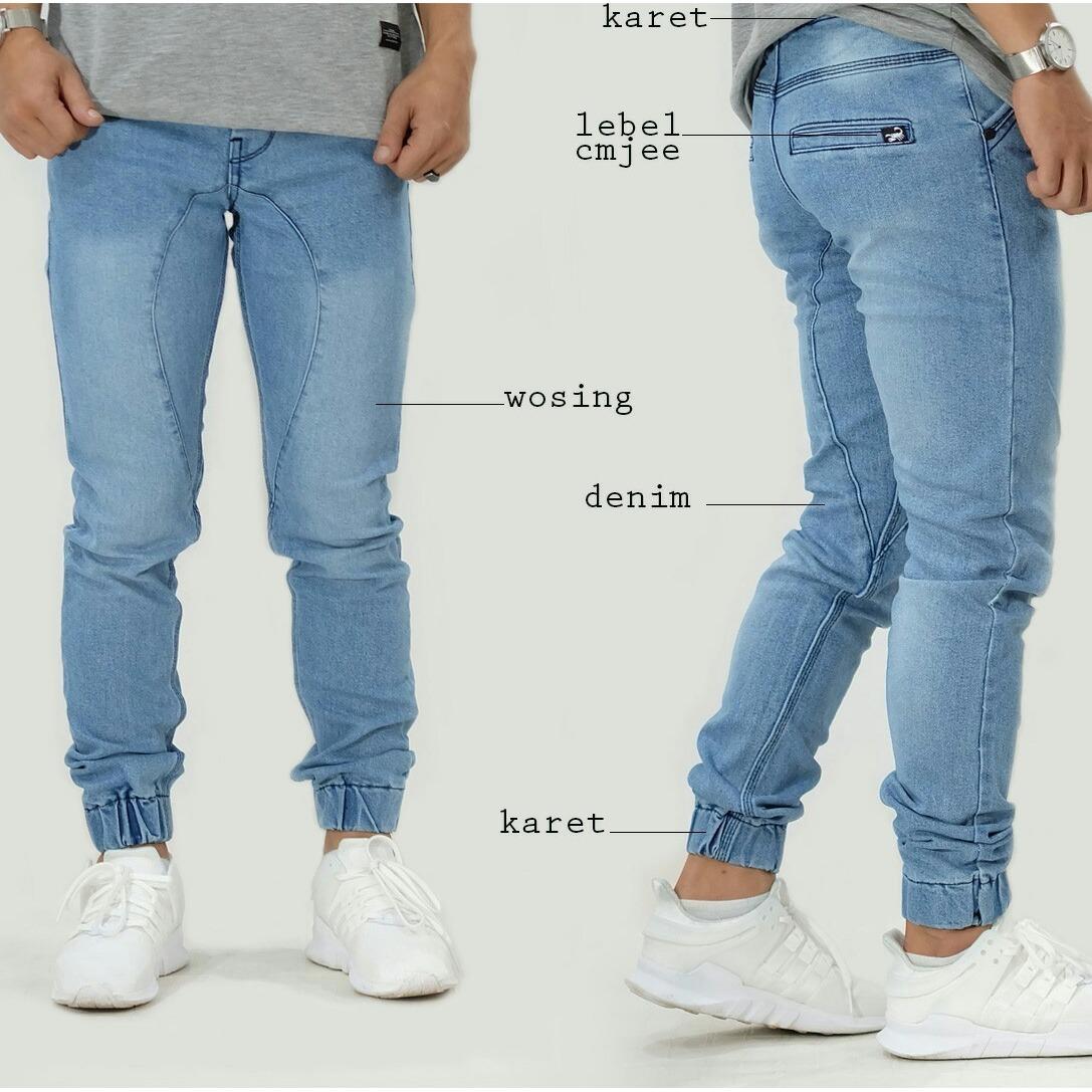 Celana jeans joger pria premium keren trendy 