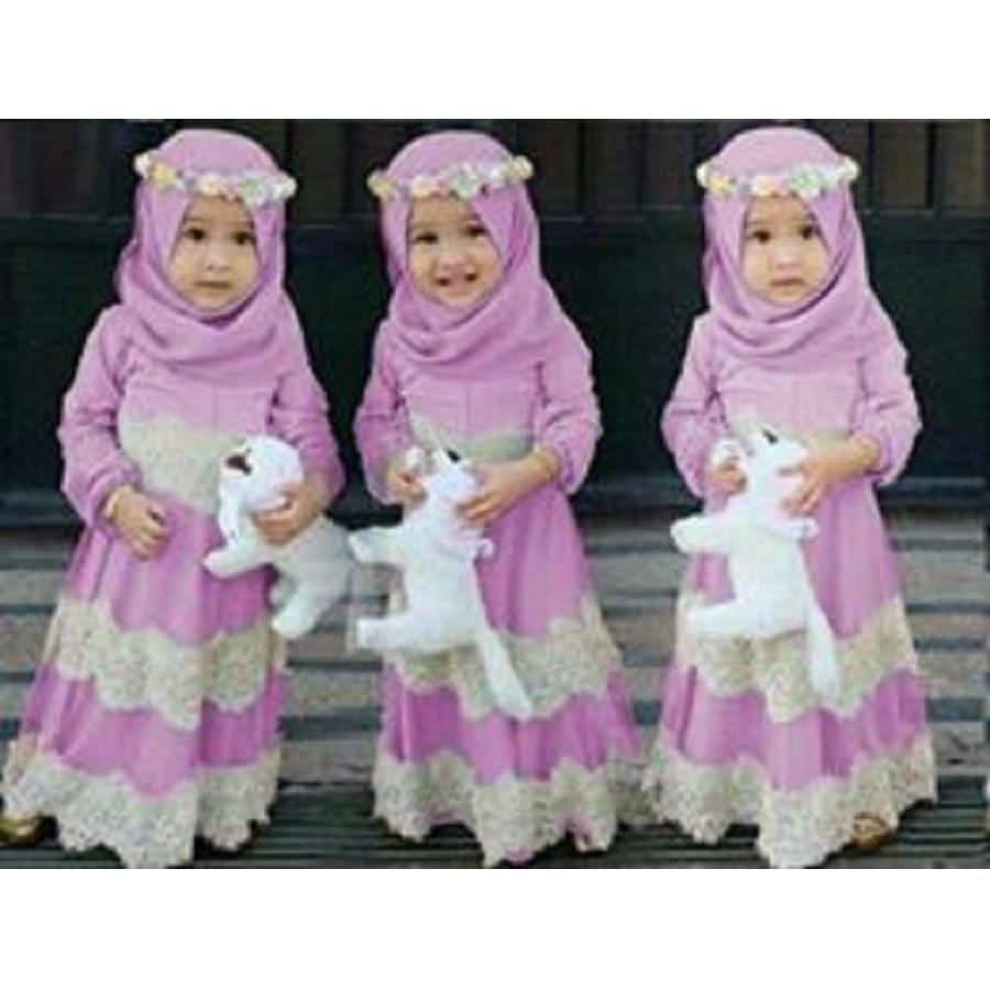 CL-SYARI KID MIRANDA +BERGO ( 3-5TH) SYARI ANAK PAKAIAN MUSLIM KID ANAK PEREMPUAN PAKAIAN ANAK2 KID FASHION FIT TO 3-5TH