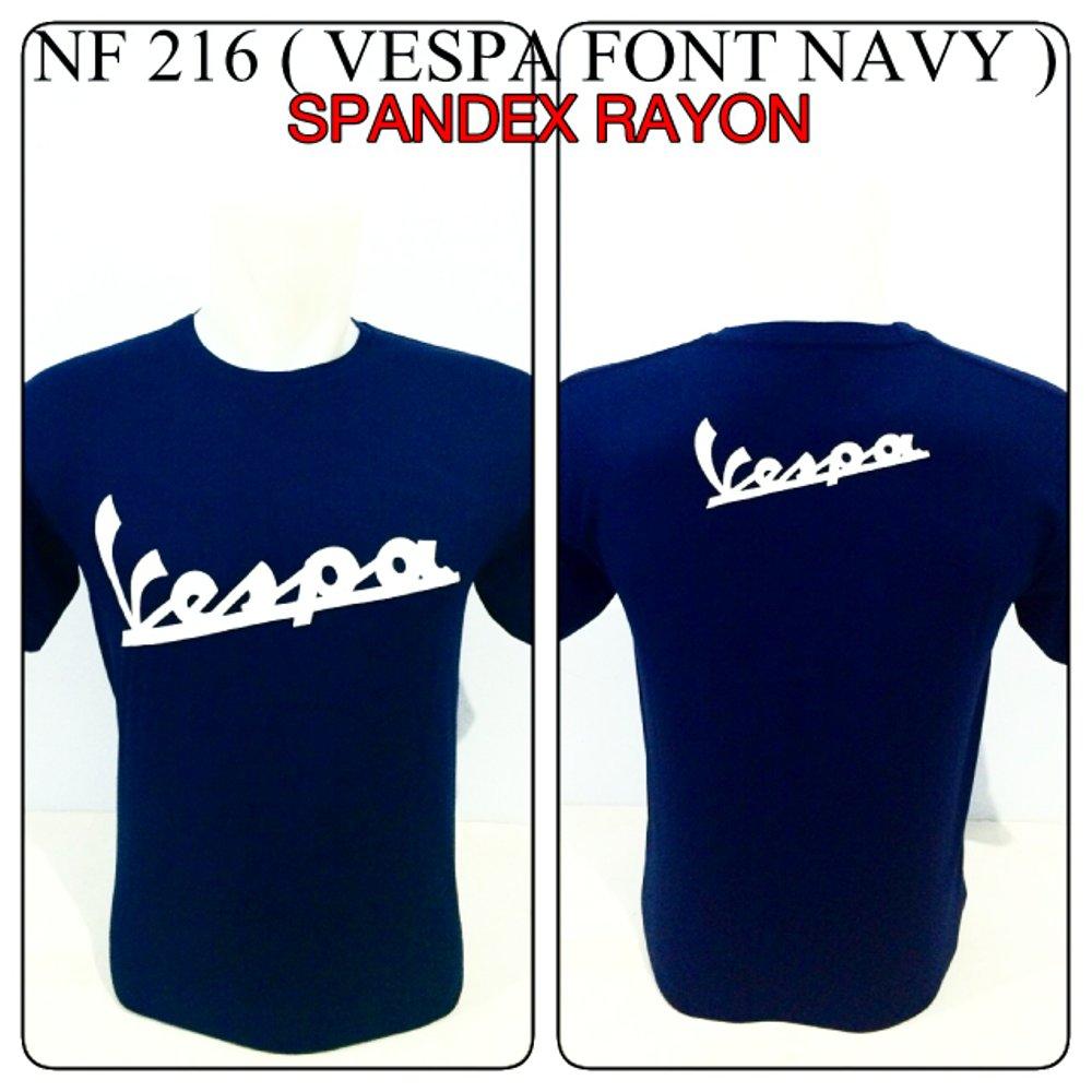 kaos spandex navy motor vespa font logo reggae rasta baju distro shirt biru tua dongker di lapak Zuperone mart superone