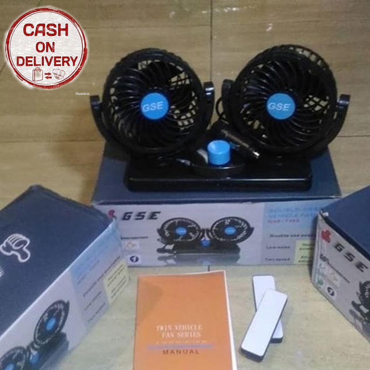 Kado Unik-- Kipas Angin Mobil Double GSE-T304 24V / Kipas Angin / Kipas Angin Mini Portable / Jual Kipas Mobil / Kipas Angin Mobil Double Blower / Kipas Mobil Murah