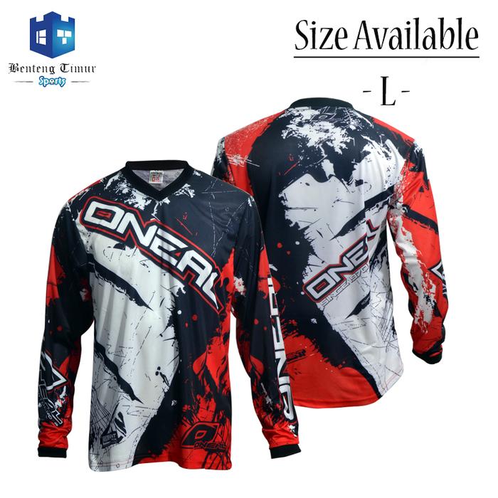 BAJU SEPEDA ONEAL Merah Hitam / JERSEY SEPEDA / BAJU MOTOR CROSS