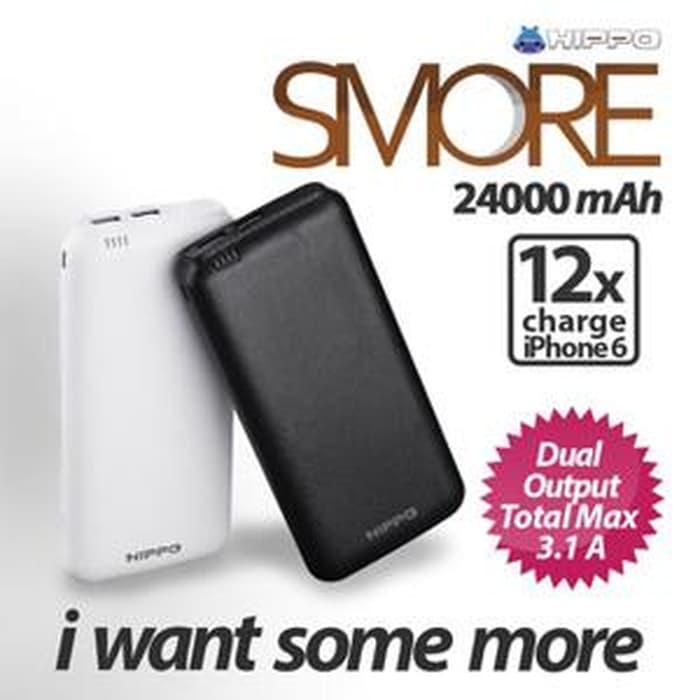 POWERBANK HIPPO SMORE 24000 MAH 24.000MAH POWER BANK 24.000 GEDE MURAH