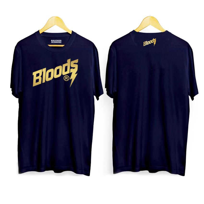 Kaos Distro Bloods Text Gold Premium