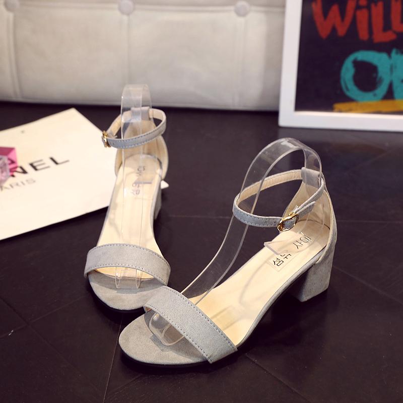Eropa Station Roma Gesper Horizontal Sandal Musim Panas (Abu-abu)