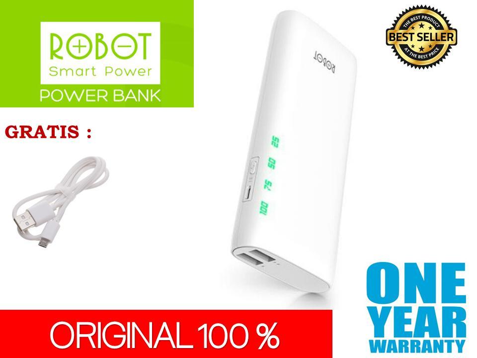 ROBOT Powerbank RT130 2 USB Port/ 10000 mAh - Putih