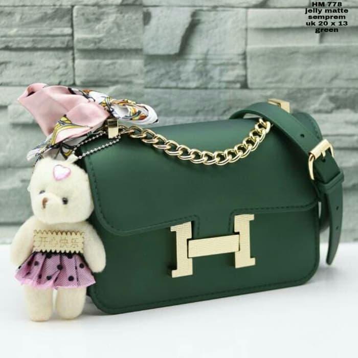 TERLARIS!!! Tas Jelly Matte Hermes mini Ukuran 20cm - Emas - QAq4fv