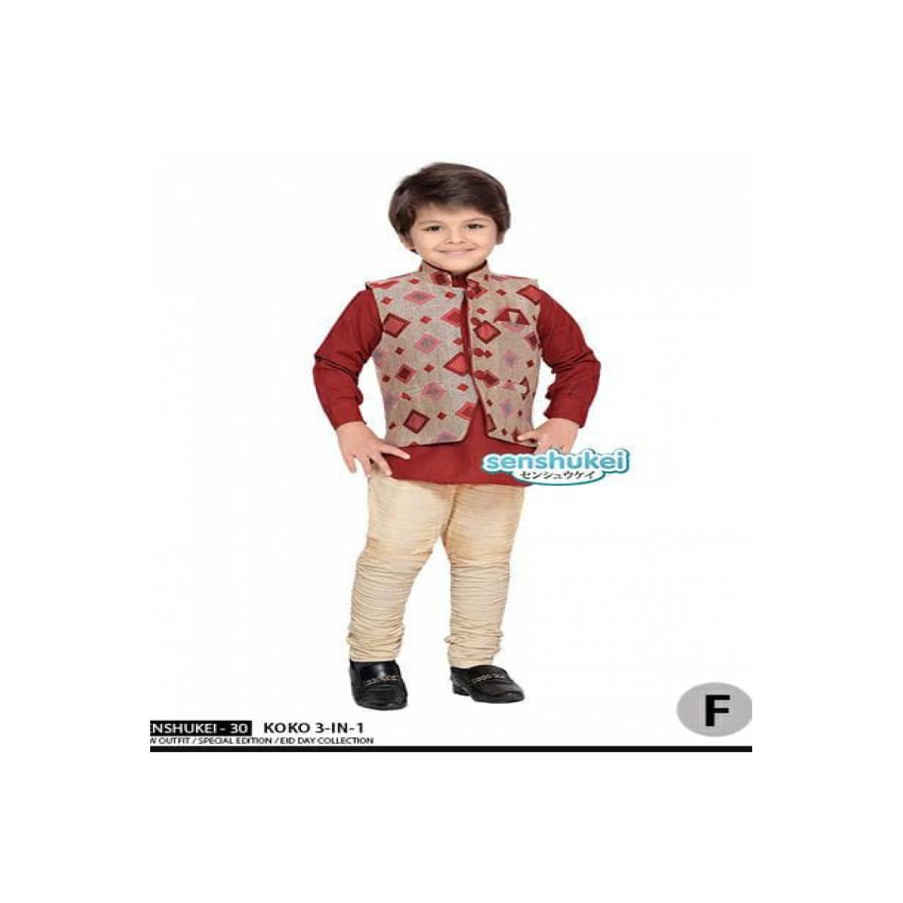 Koko vest set. baju setelan cowok lebaran laki muslim anak senshukei