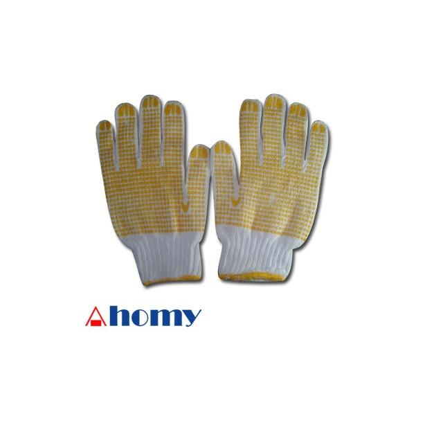 1 psg sarung tangan katun grip bintik tutul karet kuning