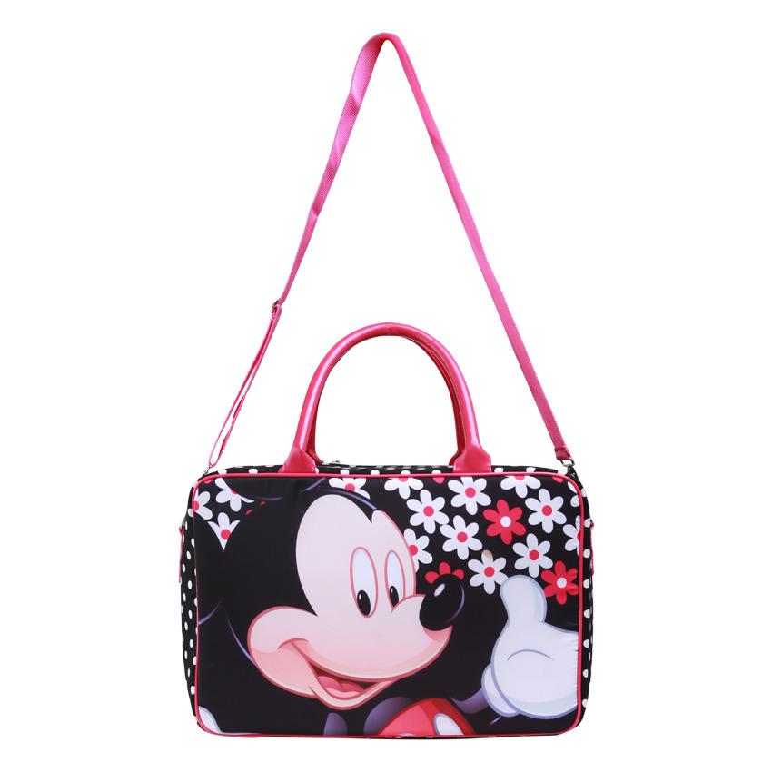AMT Tas Travel Bag Koper Kanvas Premium Pria dan Wanita Komplit Aksesoris Mini Miki Tikus