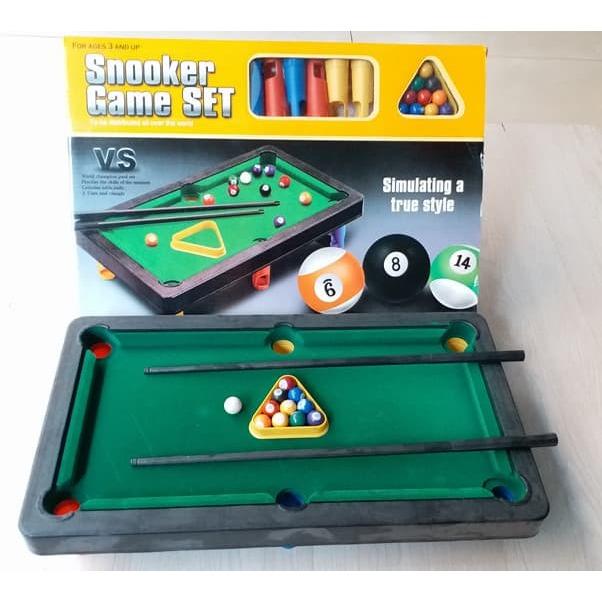 MAINAN MEJA BILLIARD SNOOKER GAME SET