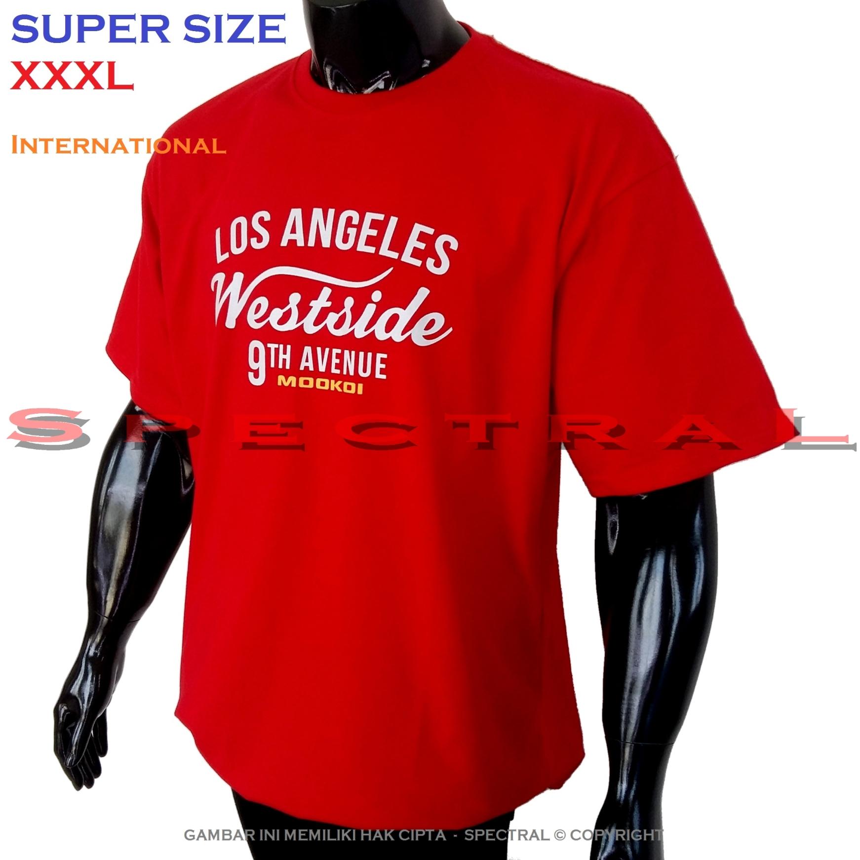 Spectral – SUPER BIG SIZE XXXL INTERNATIONAL 100% Soft Cotton Combed Kaos Distro Jumbo BIGSIZE T-Shirt Fashion Ukuran Besar Polos Celana Atasan Pria Wanita Katun Bapak Orang Tua Gemuk Gendut Lengan Simple Sport Casual 3L 3XL Baju Cowo Cewe Pakaian Terbaru