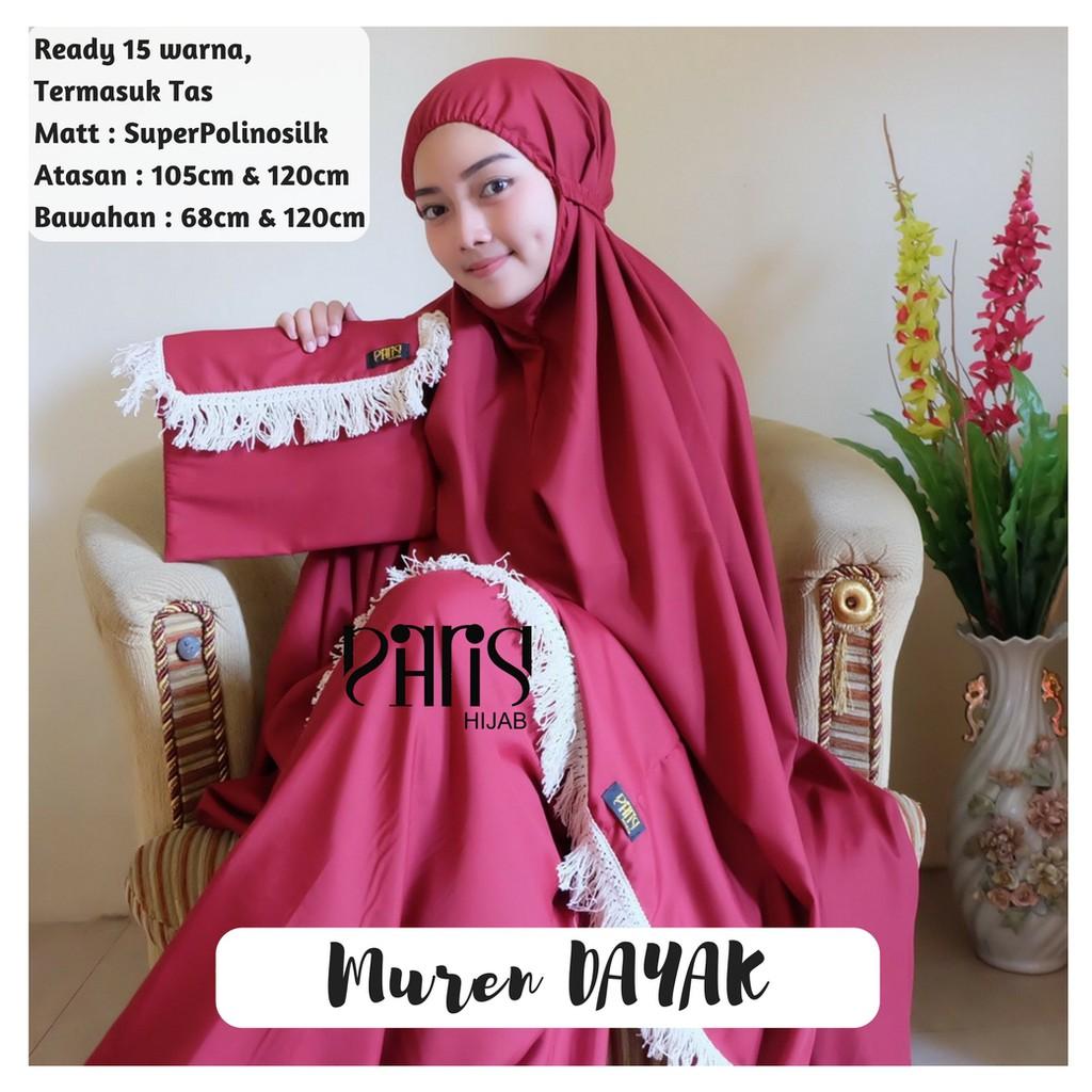 PARISKU MUKENA RENDA DAYAK Katun Super Polynosilk Premium (mocca)