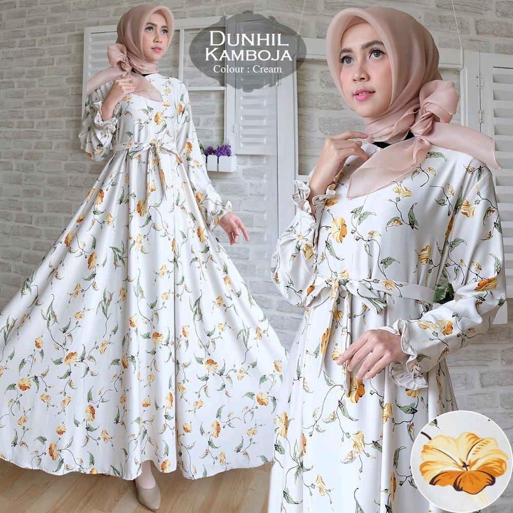 Gamis Bunga SaTen Premium No Pasmina di lapak Toko Kembar Tanah Abang rinymangiwa