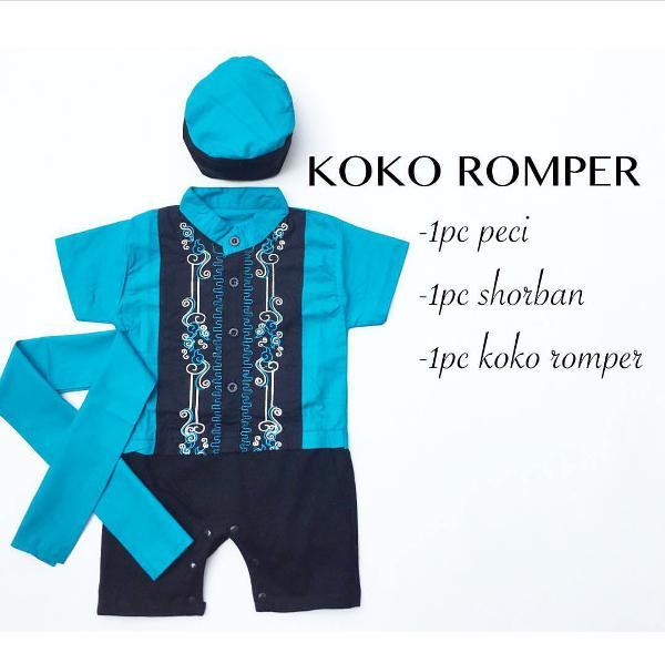 NEW BAJU KOKO BAYI - BAJU MUSLIM BAYI - BAJU MUSLIM ANAK - BAJU KOKO ROMPER ANAK - SET LENGKAP BAJU MUSLIM LUCU