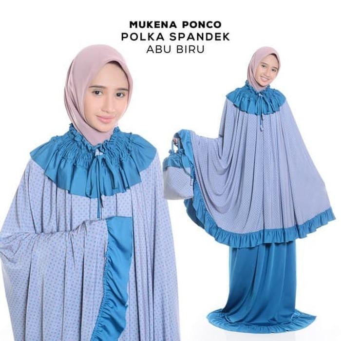 Mukena Spandex Ponco Polka (Tanpa Kepala) / Mukena dewasa terbaru / mukena dewasa termurah / mukena dewasa katun / mukena dewasa rayon / mukena dewasa berkualitas / mukena dewasa motif bunga / mukena dewasa adem / mukena satin / mukena bagus