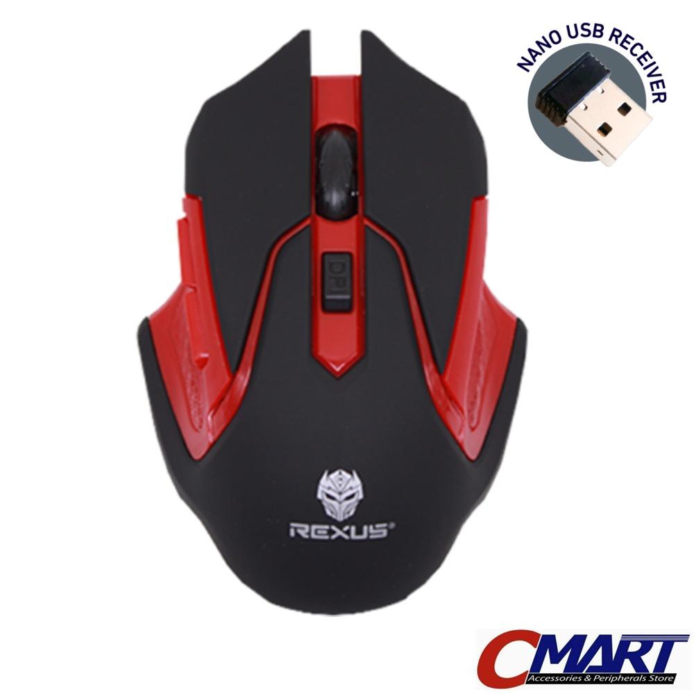 Rexus Xierra S5 AVIATORr Wireless Gaming Mouse for Gamers MERAH (RED) - REX-RXM-S5AV-RD
