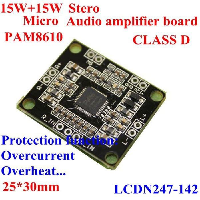 SALE - PAM8610 modul stereo mini power amplifier class D 2 x 15w PAM 8610 original