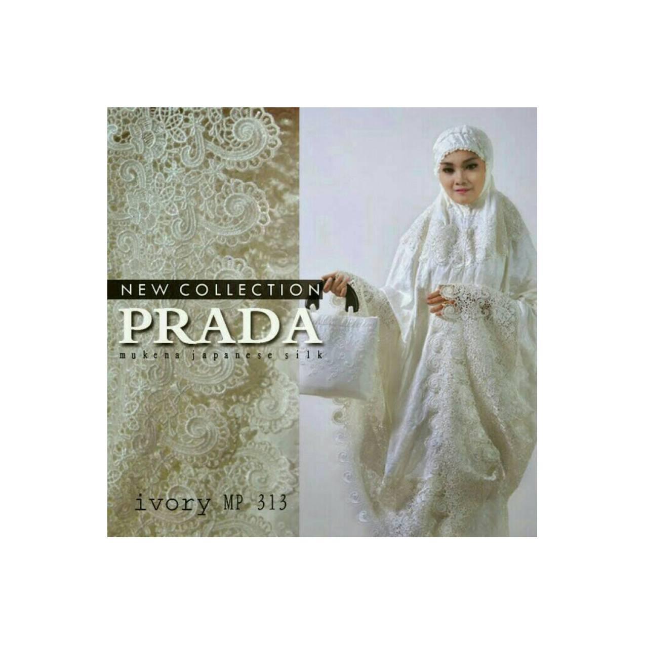 NM ASLI PREMIUM MUKENA KEONG PRADA PUTIH