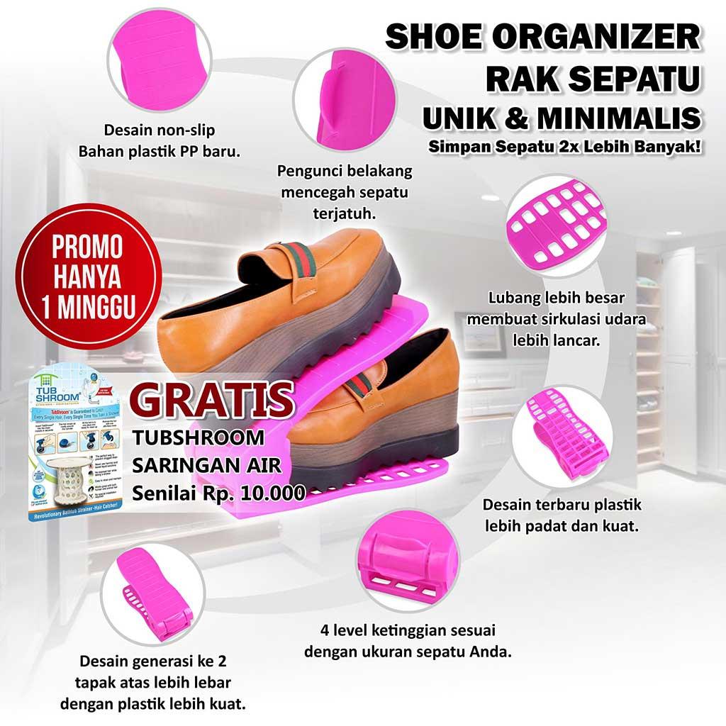 Shoe Organizer Rak Sepatu Unik Minimalis Modern Hemat Tempat